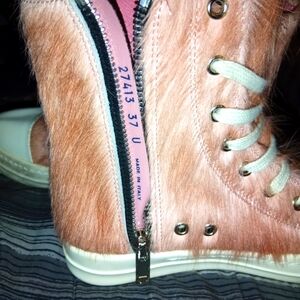 Rick owens pink fur shoes